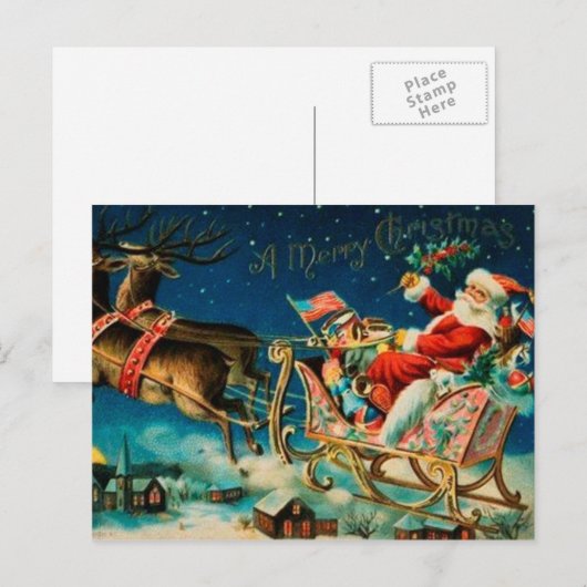 kerstfeestdag feestdagenkaart (Voorkant / Achterkant)