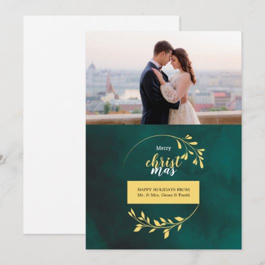 kerstfeestdag feestdagenkaart (Voorkant / Achterkant)