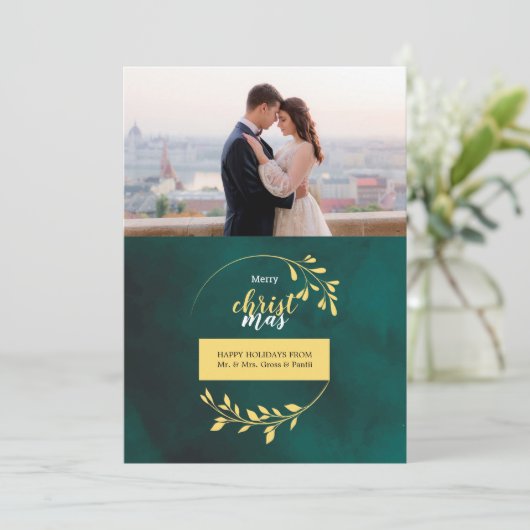 kerstfeestdag feestdagenkaart (Staand voorkant)