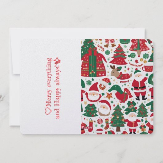 kerstfeestdag feestdagenkaart (Achterkant)