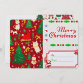 kerstfeestdag feestdagenkaart (Voorkant / Achterkant)