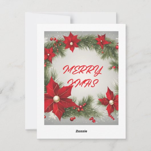 kerstfeestdag feestdagenkaart (Achterkant)