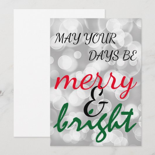 Kerstfeestdag Feestdagenkaart (Voorkant / Achterkant)