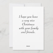 kerstfeestdag feestdagenkaart (Achterkant)