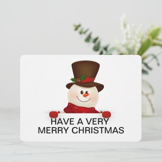 kerstfeestdag feestdagenkaart (Staand voorkant)