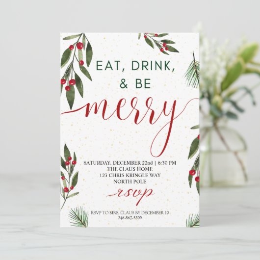 kerstfeestdag feestdagenkaart (Staand voorkant)