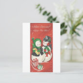 kerstfeestdag feestdagenkaart (Staand voorkant)