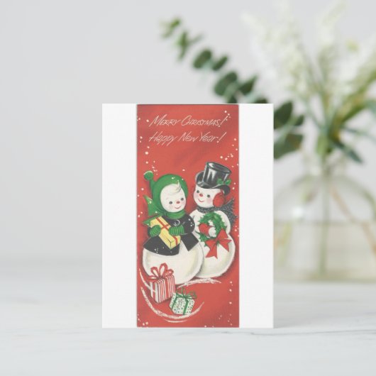  kerstfeestdag feestdagenkaart (Staand voorkant)