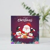 kerstfeestdag feestdagenkaart (Staand voorkant)