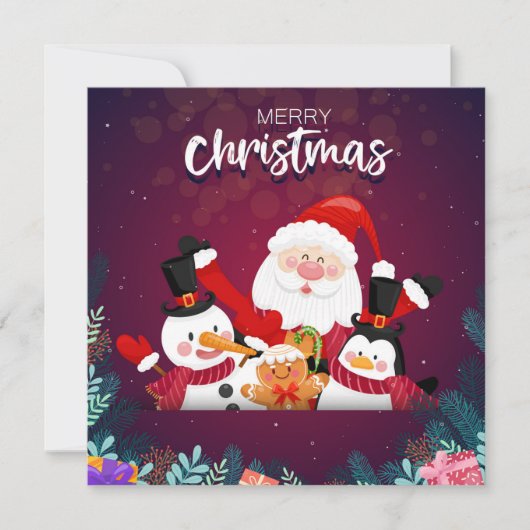 kerstfeestdag feestdagenkaart (Voorkant)