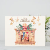 kerstfeestdag feestdagenkaart (Staand voorkant)