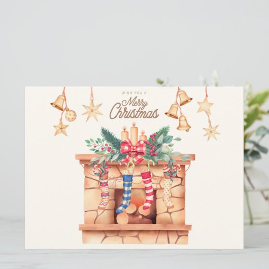 kerstfeestdag feestdagenkaart (Staand voorkant)