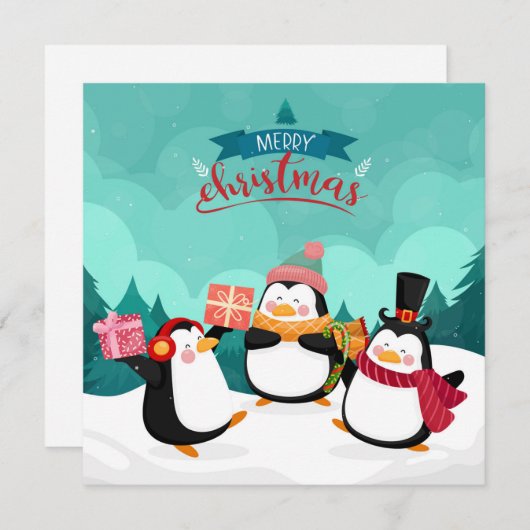 kerstfeestdag feestdagenkaart (Voorkant / Achterkant)