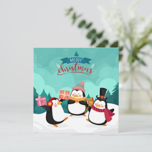 kerstfeestdag feestdagenkaart (Staand voorkant)