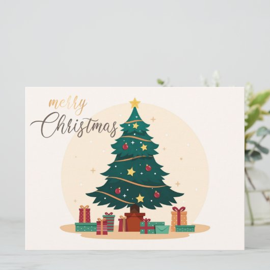 kerstfeestdag feestdagenkaart (Staand voorkant)