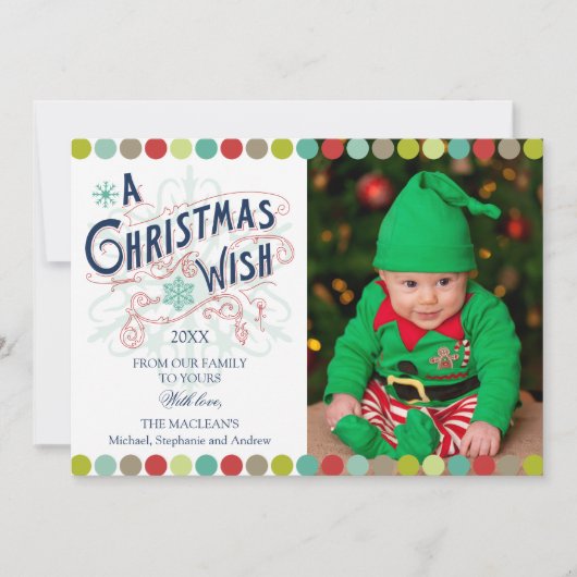 kerstfeestdag feestdagenkaart (Voorkant)