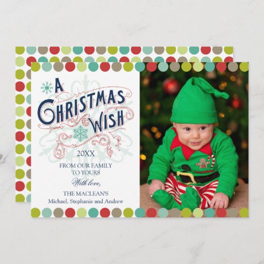 kerstfeestdag feestdagenkaart (Voorkant / Achterkant)