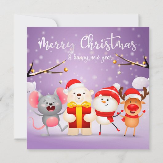 kerstfeestdag feestdagenkaart (Voorkant)