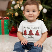 Kerstfeestdag feestelijk Mijn eerste buffelcheque Romper