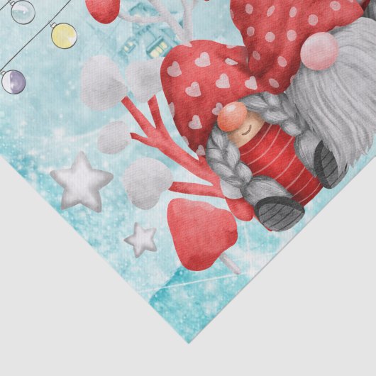 kerstfeestdag feestelijke gnomen tissuepapier (Detail)