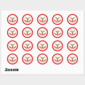 Kerstfeestdag feestelijke kerstfeestdag ronde sticker (Vel)