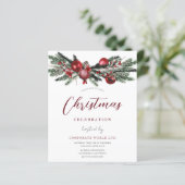kerstfeestdag feestelijke uitnodiging (Staand voorkant)
