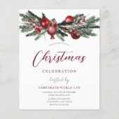 kerstfeestdag feestelijke uitnodiging (Voorkant)