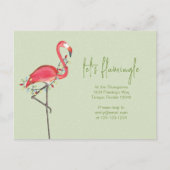 Kerstfeestdag Flamingo QR Code Sociale media Briefkaart (Voorkant)