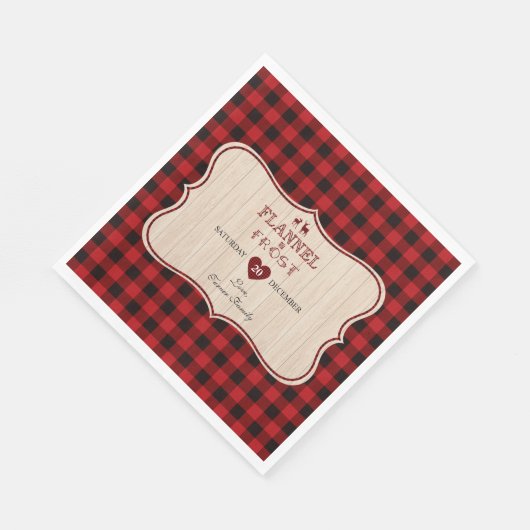 Kerstfeestdag, flatel en Frost Lumberjack Servet (Hoek)