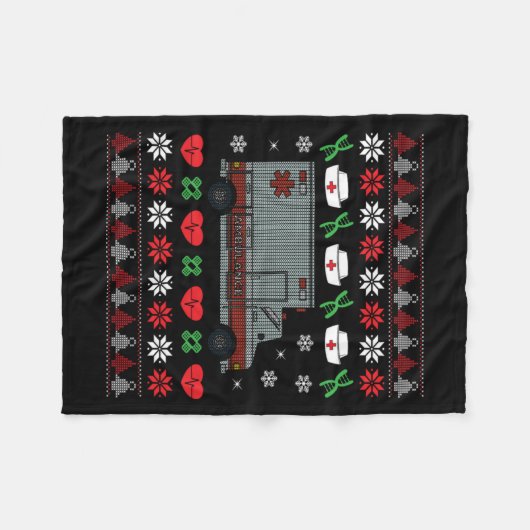 Kerstfeestdag Fleece Deken (Voorkant (Horizontaal))