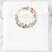 Kerstfeestdag Floral labels stickers (Tas)