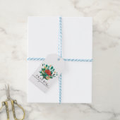Kerstfeestdag Floral Motivatie cadeauLabels (Met Touw)