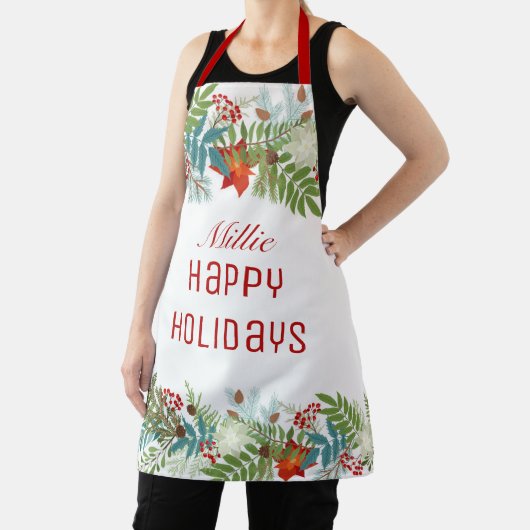 kerstfeestdag - Floral op maat Schort (Insitu)