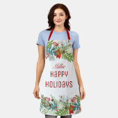 kerstfeestdag - Floral op maat Schort (Gedragen)