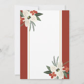 Kerstfeestdag Floral Wreath Baby Baptism Invit Kaart (Achterkant)