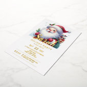 Kerstfeestdag Folie Uitnodiging (Gedraaid)