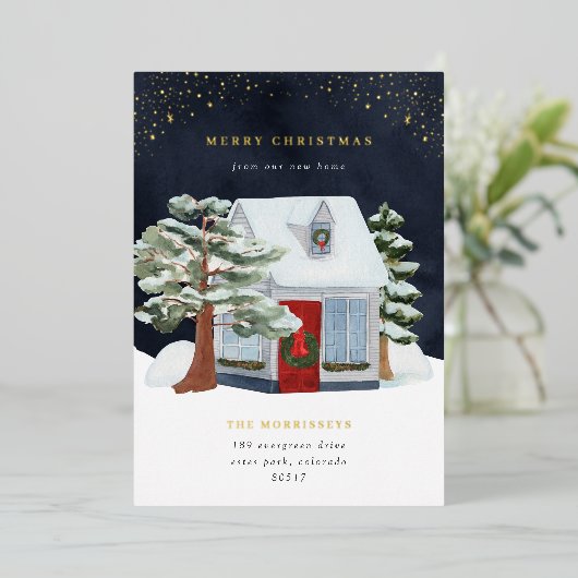 Kerstfeestdag Folie Verplaatsende aankondiging (Staand Voorkant)