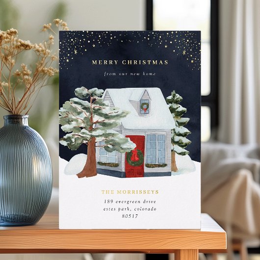 Kerstfeestdag Folie Verplaatsende aankondiging