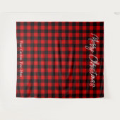 Kerstfeestdag foto-achtergrond buffalo-patroon wandkleed (Voorkant (horizontaal))