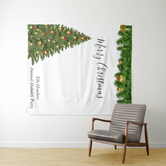 Kerstfeestdag Foto achtergrond Wandkleed (In Situ (horizontaal))