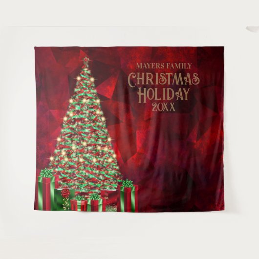 Kerstfeestdag Foto Booth Backdrop Wandkleed (Voorkant (horizontaal))