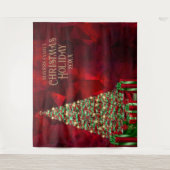 Kerstfeestdag Foto Booth Backdrop Wandkleed (Voorkant)