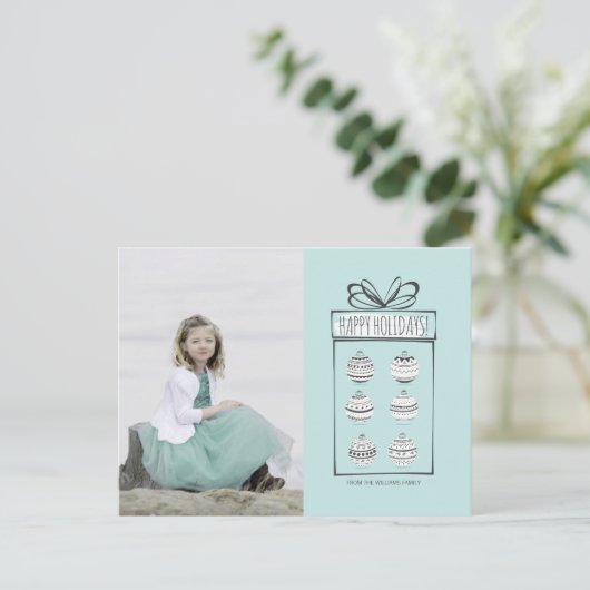 Kerstfeestdag Foto Briefkaart (Staand voorkant)