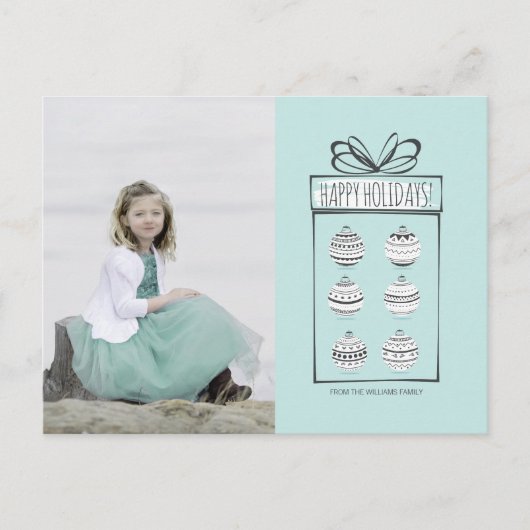 Kerstfeestdag Foto Briefkaart (Voorkant)