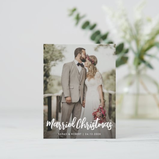 kerstfeestdag foto briefkaart (Staand voorkant)