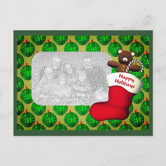 kerstfeestdag foto Briefkaart stoppen (Voorkant)