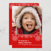 kerstfeestdag foto feestdagenkaart (Voorkant / Achterkant)