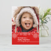kerstfeestdag foto feestdagenkaart (Staand voorkant)