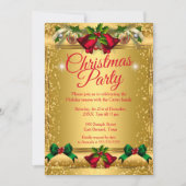 Kerstfeestdag Foto Gold Red Kaart (Voorkant)