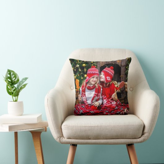 Kerstfeestdag Foto Kussen (Stoel)